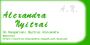 alexandra nyitrai business card